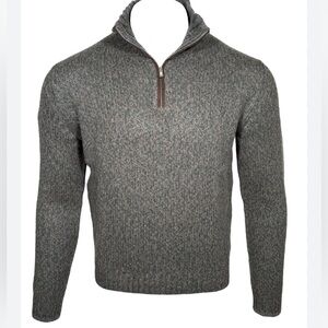 Men’s Fedeli Knit Wool/Cashmere Half Zip Sweater  Size 56